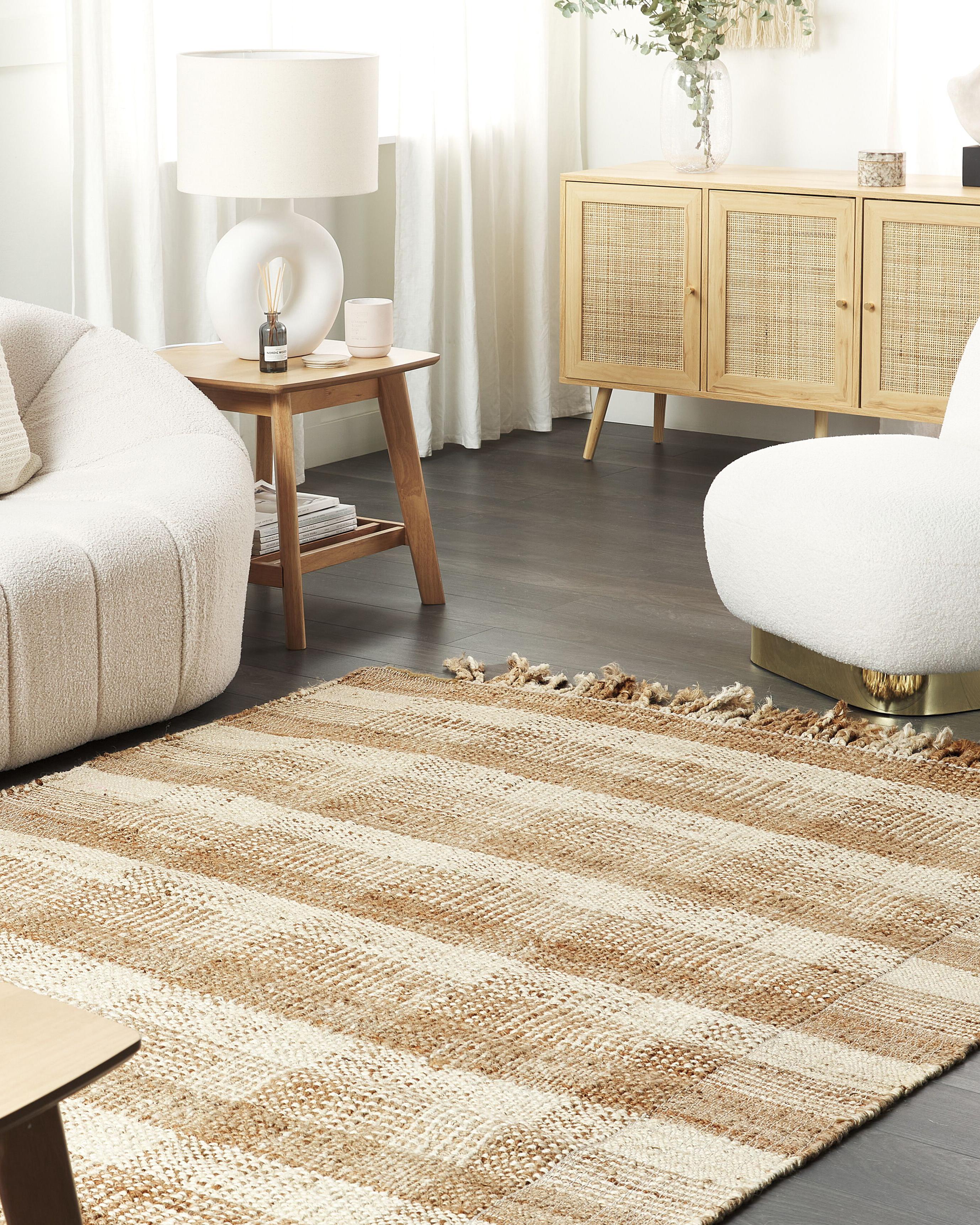Vloerkleed BERISSA Beige 160 x 230 cm Jute