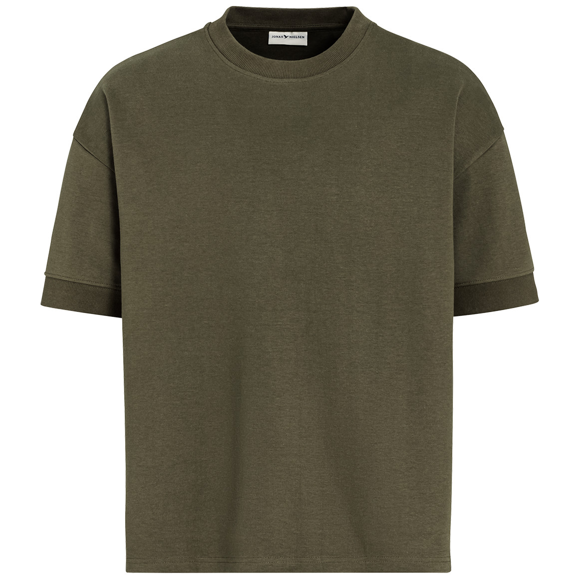 Jonas Nielsen Herren T-Shirt aus Sweat oliv