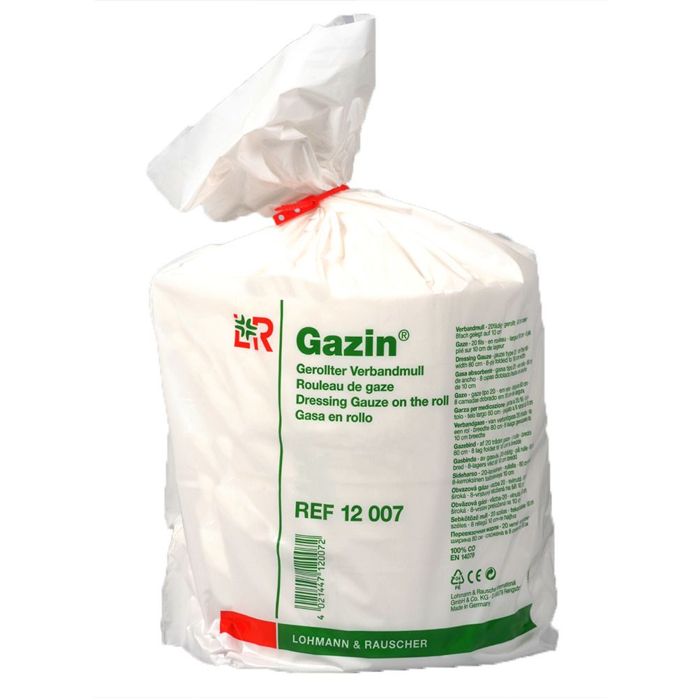 Gazin® Verbandmull 10 cm x 5 m 4 lagig