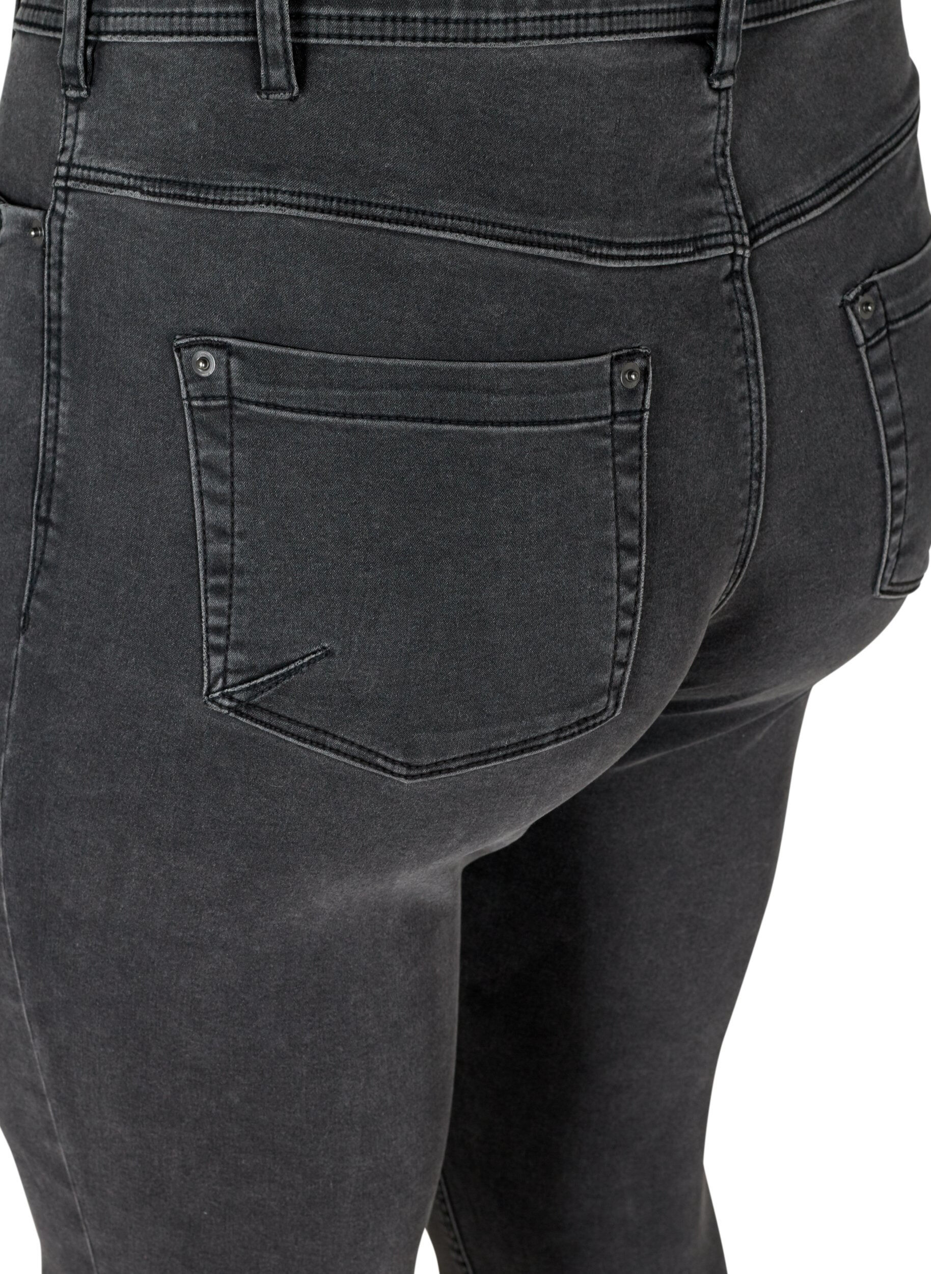 Cropped Amy jeans med lynlås