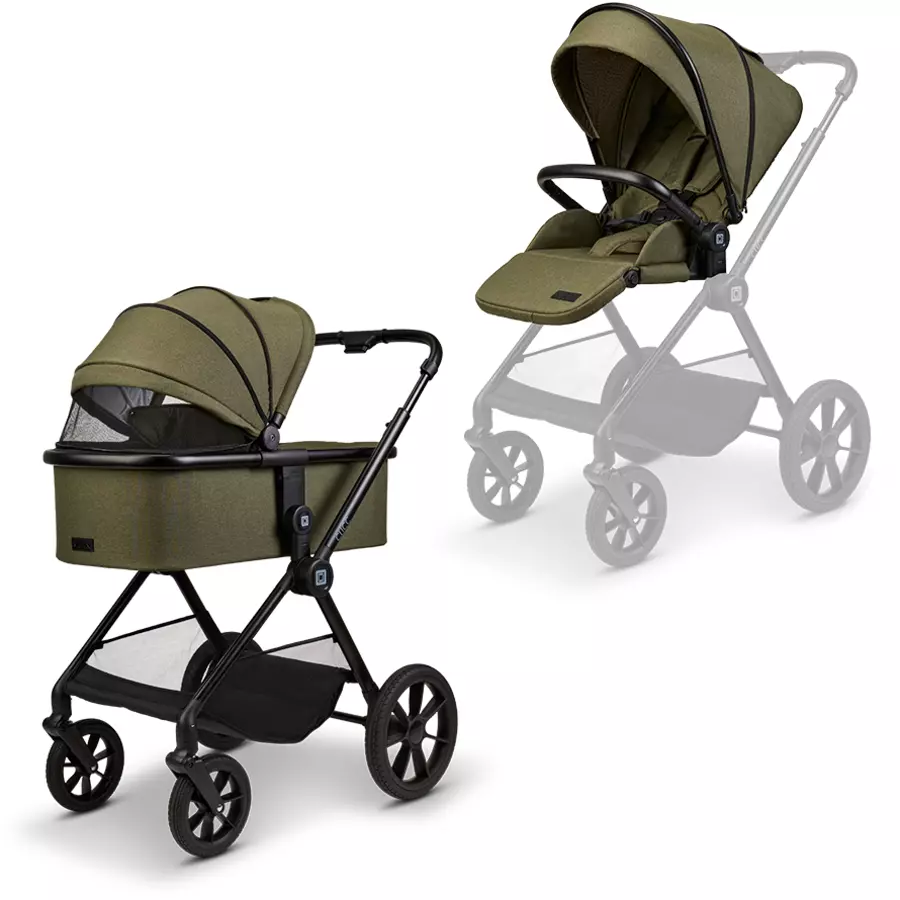 MOON Kombikinderwagen Clicc moss green melange