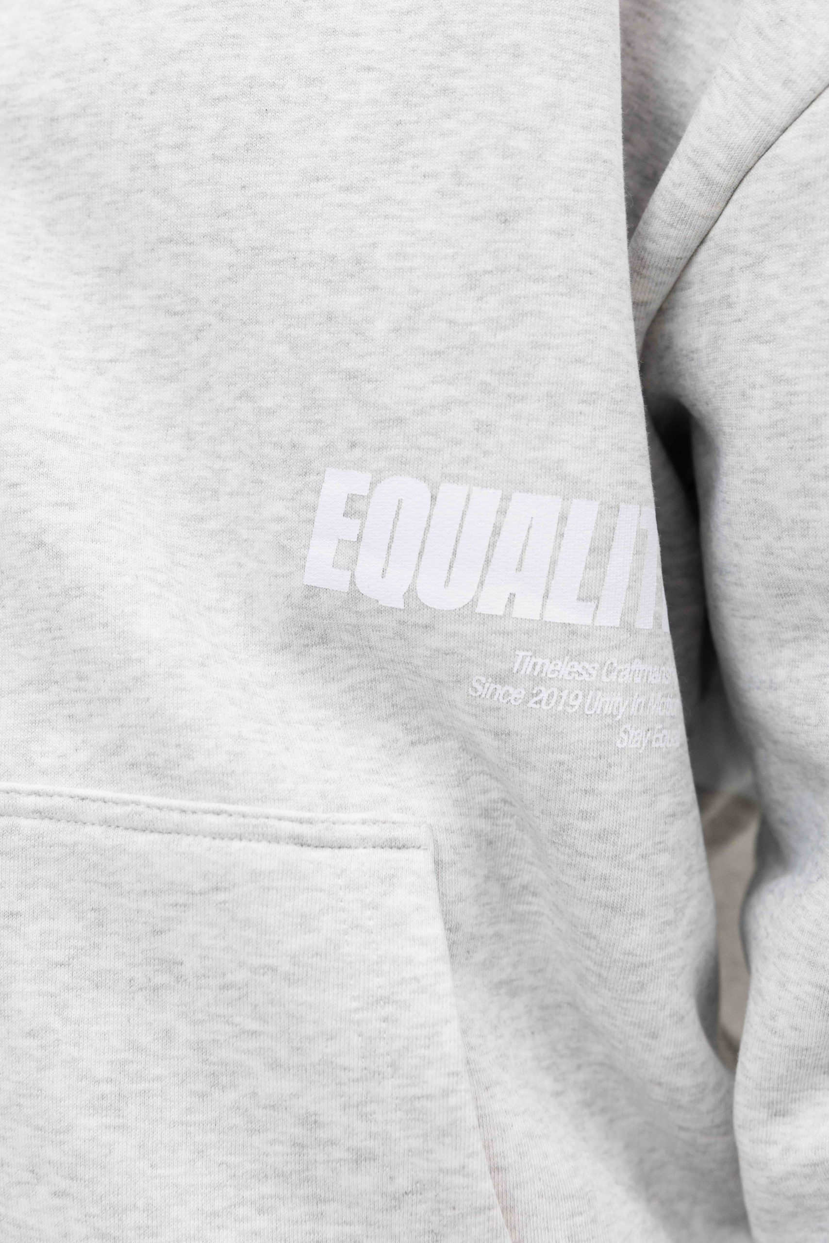 Equalité Elia Oversized Full Zip Hoodie Heren Lichtgrijs