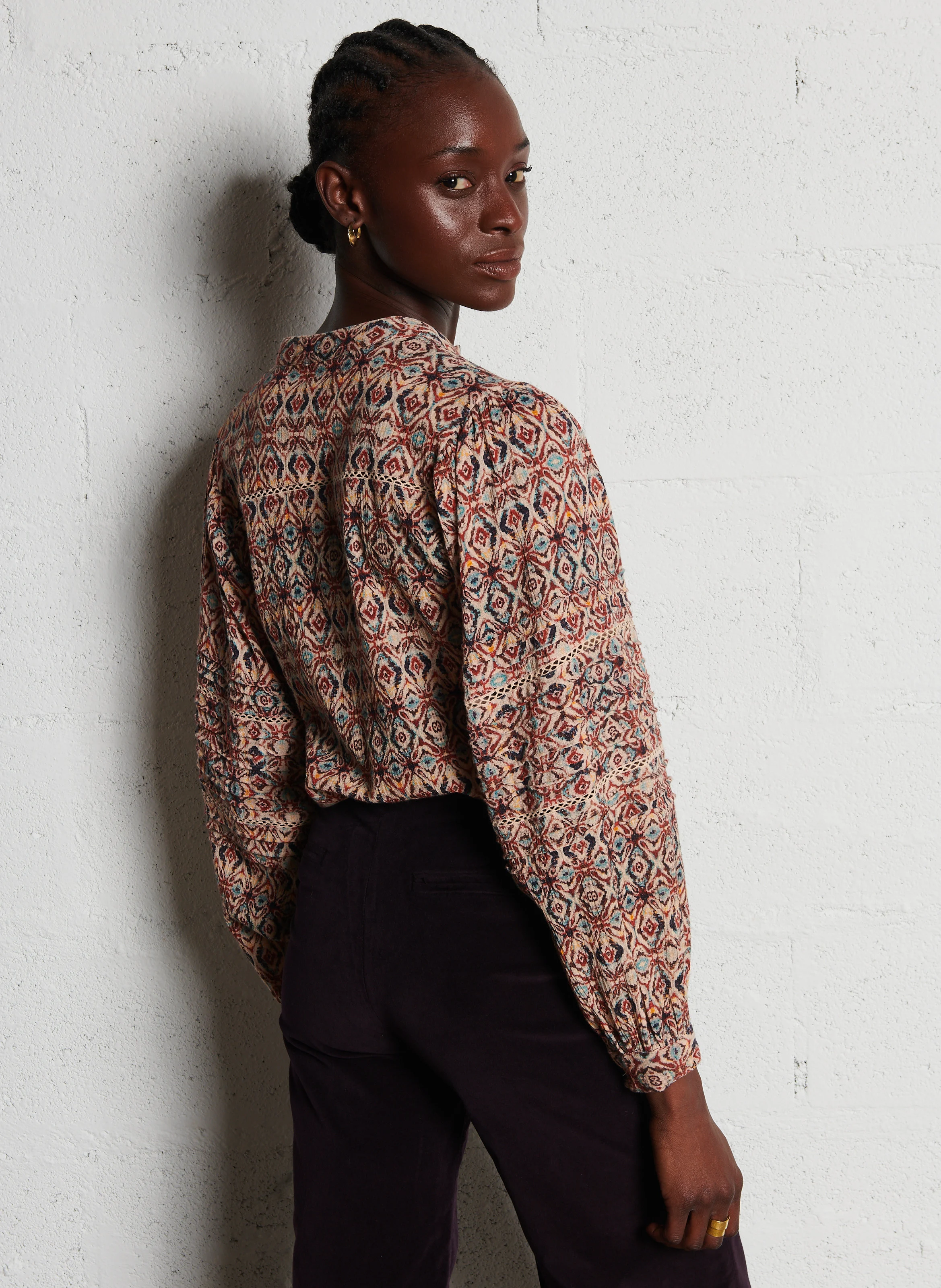 LOUISE - Chemise ample imprimée en coton | Multicolore