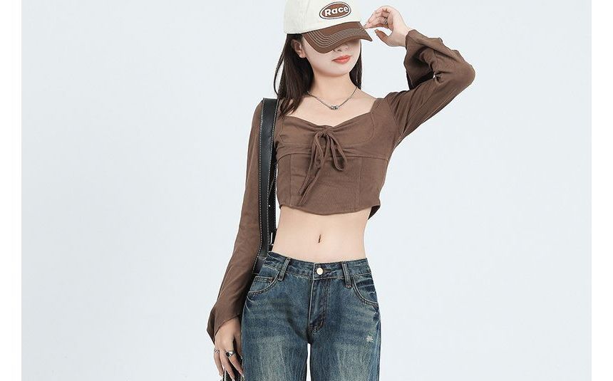 Denimot - Lage taille gewassen flared jeans