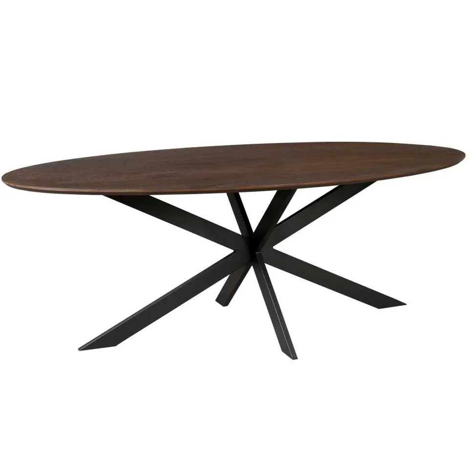 Eettafel Ovaal Bruin Hout - 210x100x76cm - Ferris