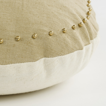 Sierkussen ovaal poedel beige - l45xb35xh10cm