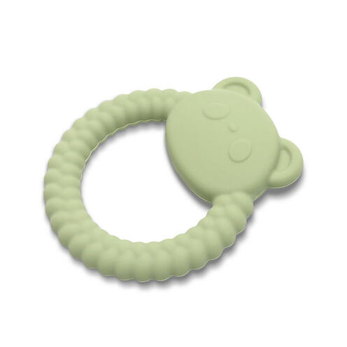 Hochet de dentition en silicone Panda Vert - LORELLI