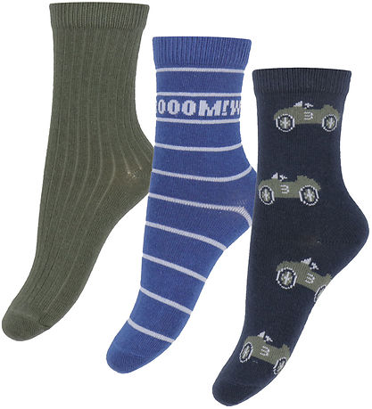 Name It Socken - 3er-Pack - NmmBuster - Dusty Olive/Navy Blazer/