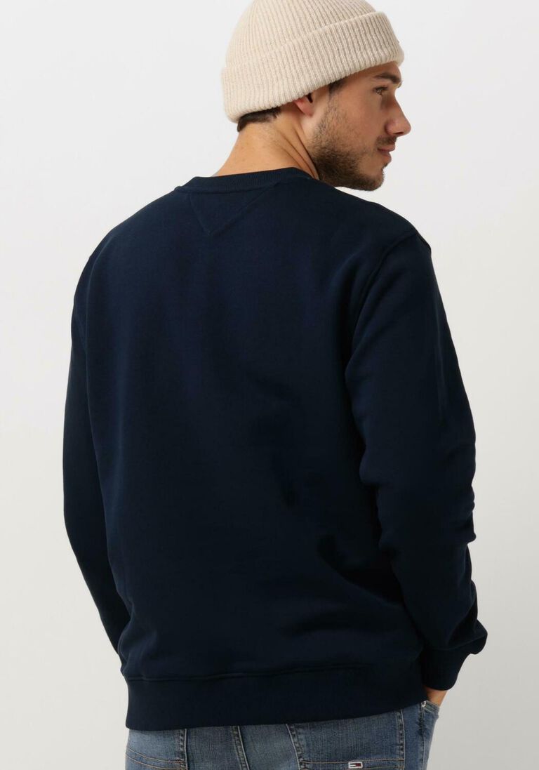TOMMY JEANS donkerblauwe tommy jeans trui tjm reg badge crew ext