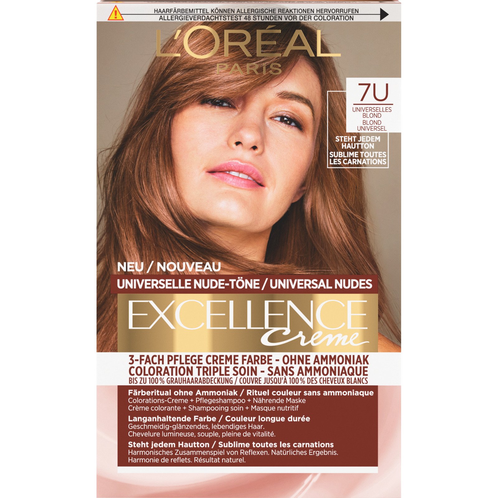 L'Oreal Excellence Crème Coloration Nude Blond 7U