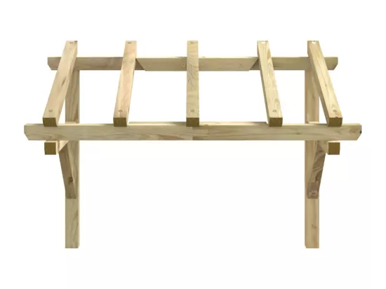 Auvent de porte 150x100x100 cm Bois de pin solide