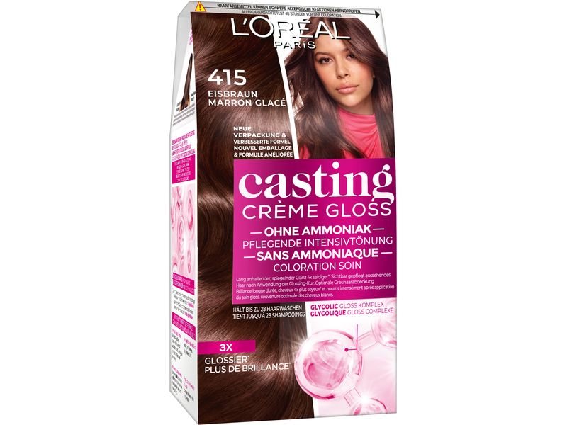 L'Oréal Paris Casting Crème Gloss 415 Kühle Kastanie Semi-Permanente Haarfarbe
