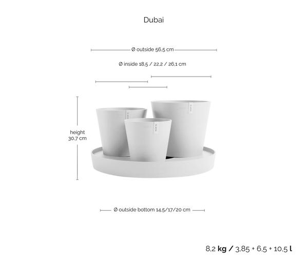 Ecopots Kunststoff-Topf-Set Dubai mit