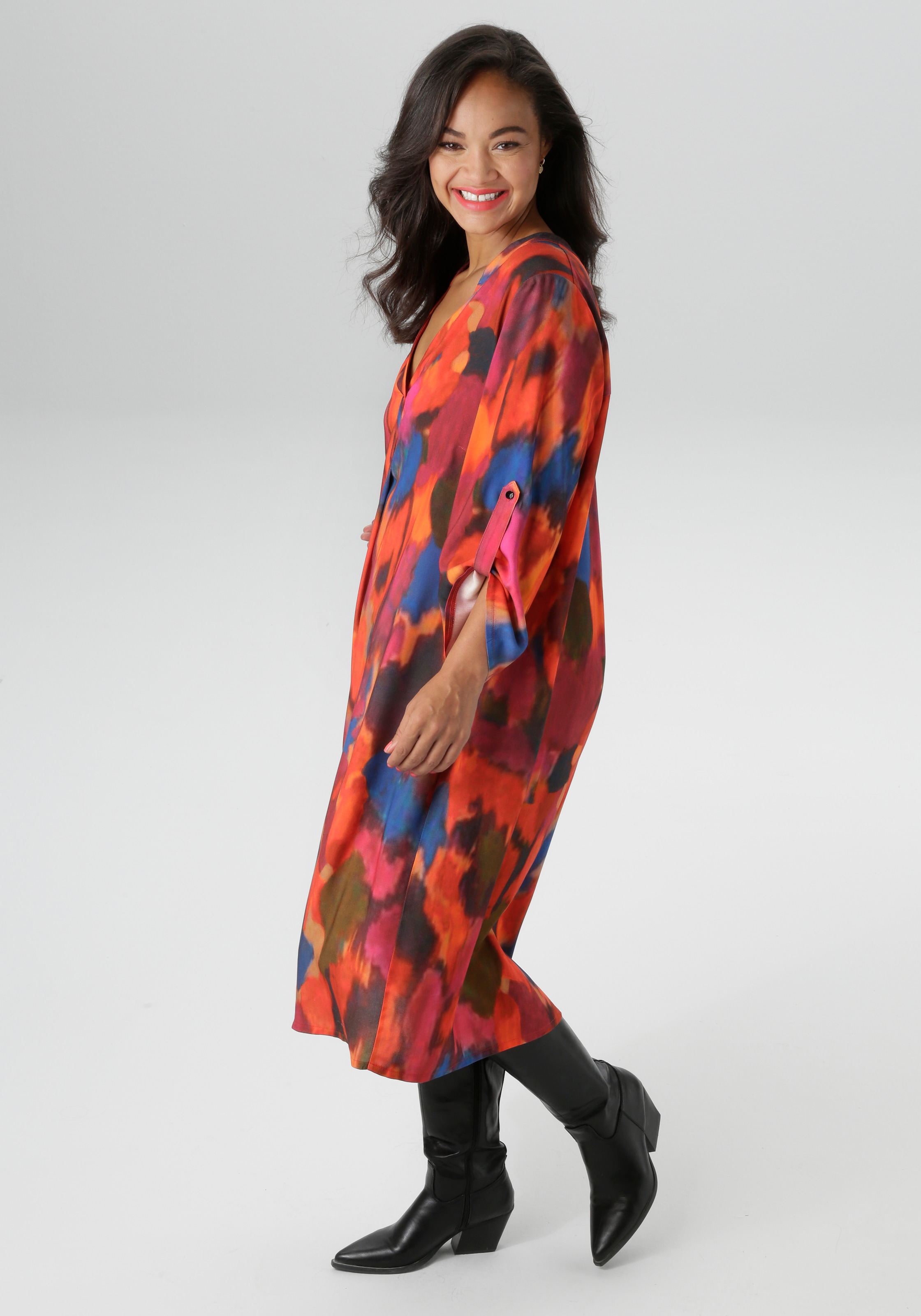 Aniston PLUS Druckkleid extravaganter, grafischer Druck - NEUE KOLLEKTION