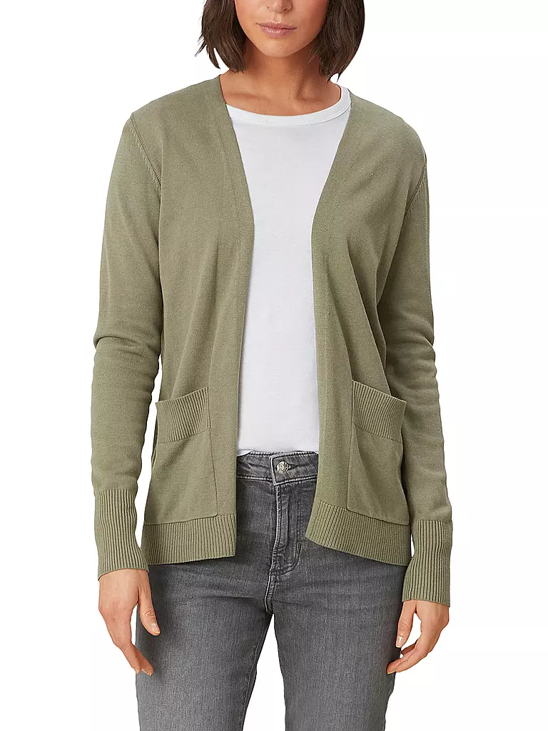 S.OLIVER Strickjacke olive
