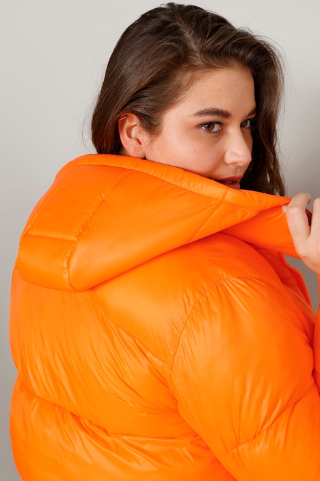 Steppjacke, Straight Fit, abnehmbare Kapuze, 2-Wege-Zipper