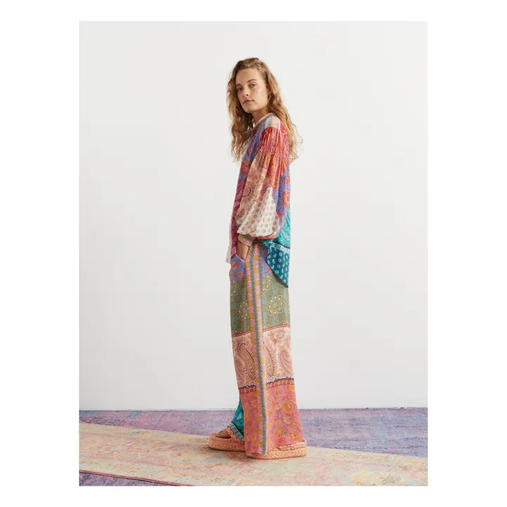 Boteh Pantalon Kaleido Patchwork Soie | Rose