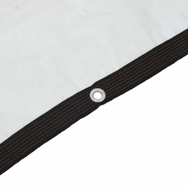 vidaXL Klar presenning med maljer 5x6 m polyetylen