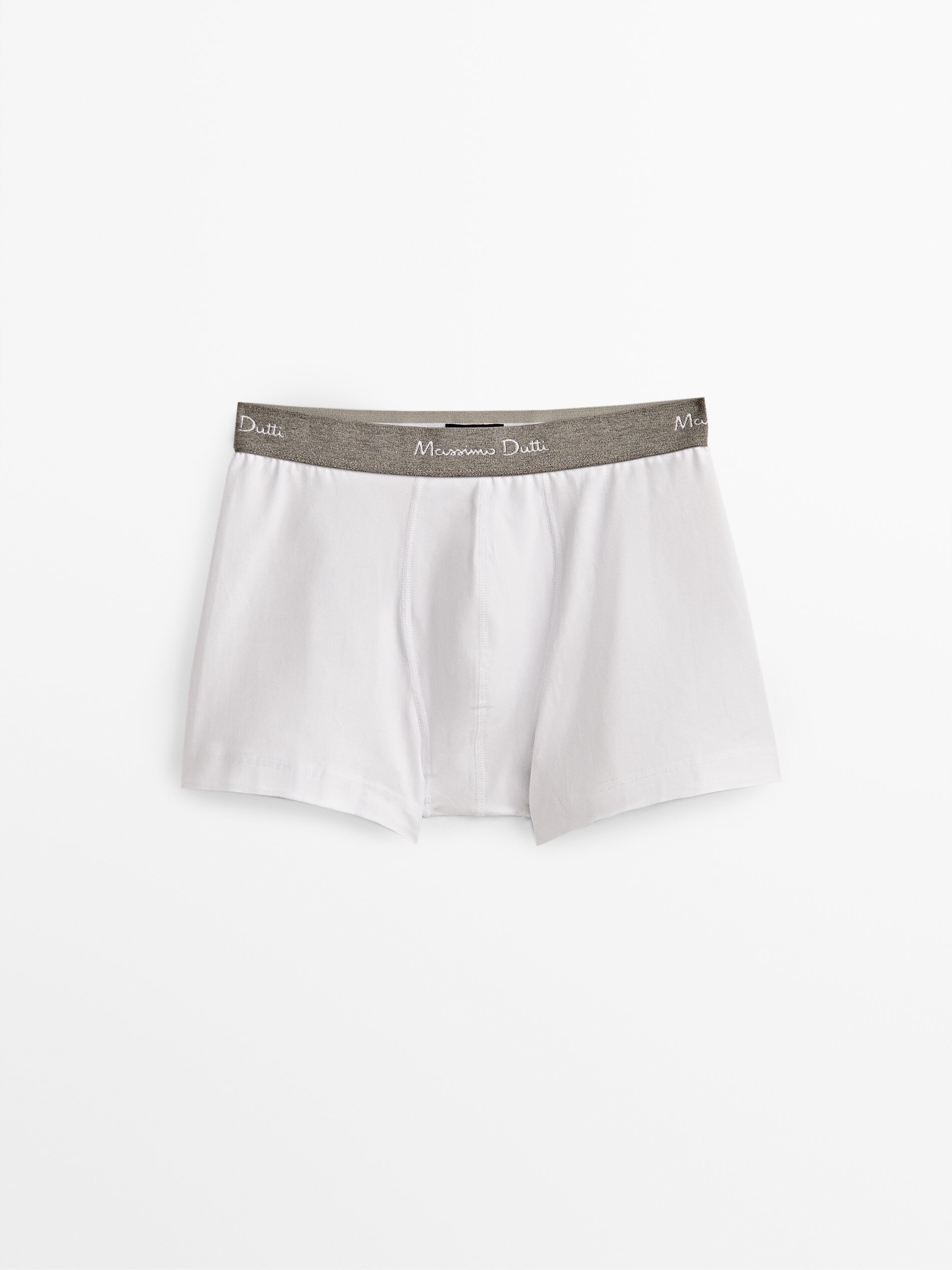 Cueca boxer com cinto cinza - BRANCA