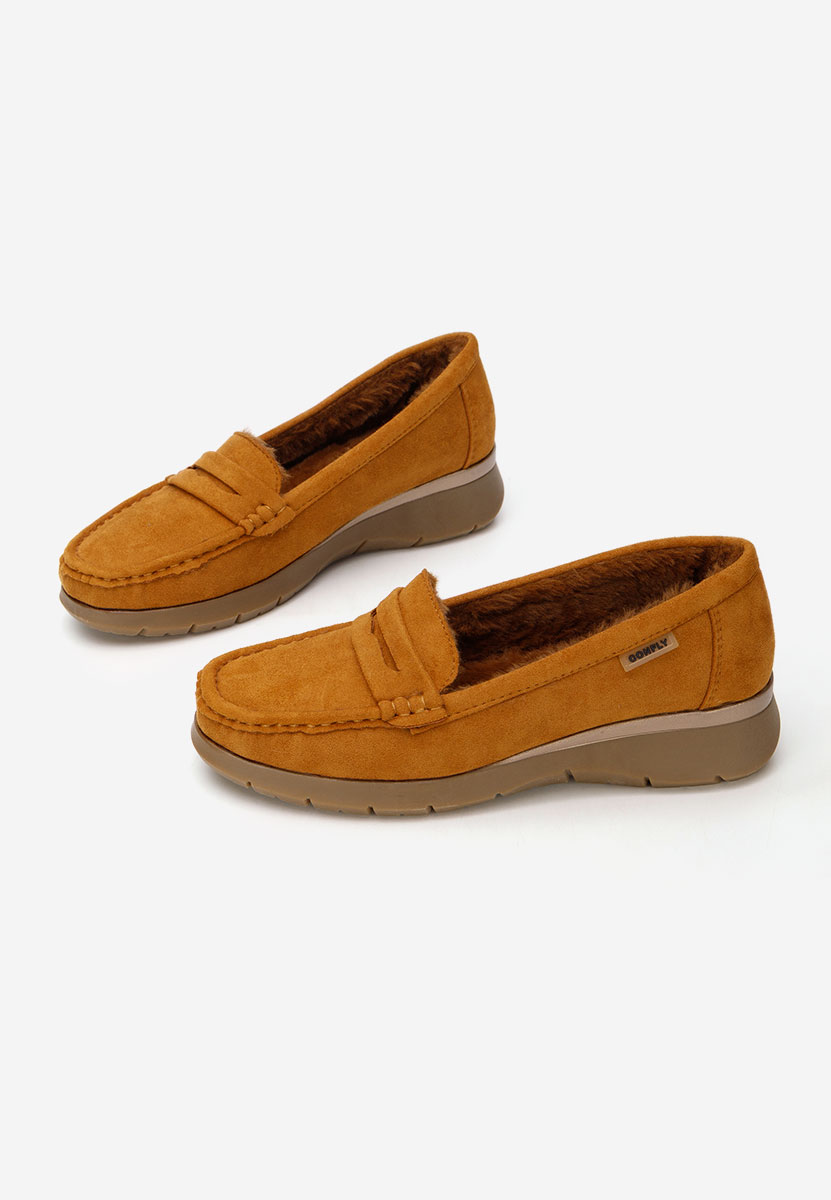 Mocassins femme à plateforme chameau Hazelia