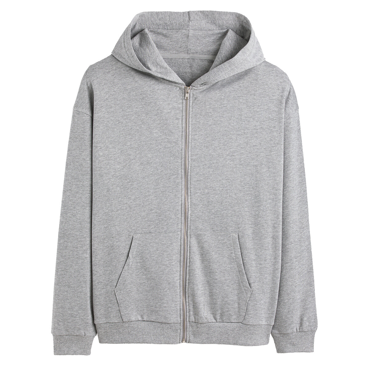 COLEÇÕES LA REDOUTE<br>Suéter oversized com zíper e capuz em fleece, unissex