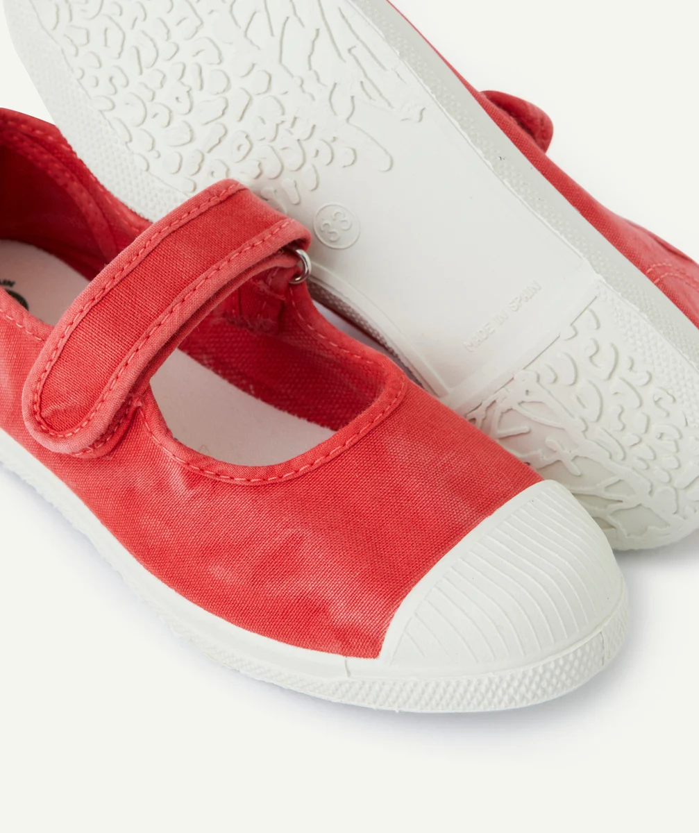 NATURAL WORLDballerines à scratch fille rouge