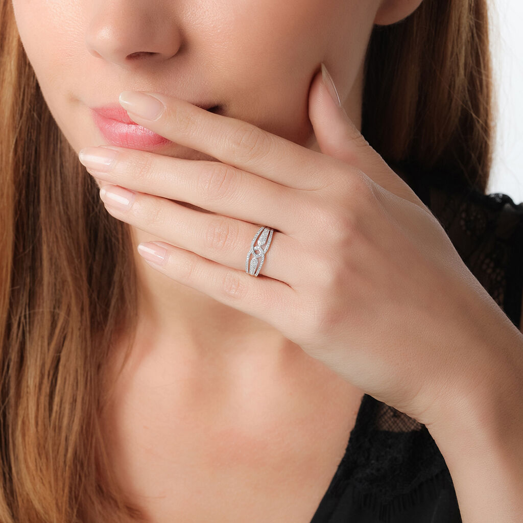 Bague Diana Or Blanc Diamant