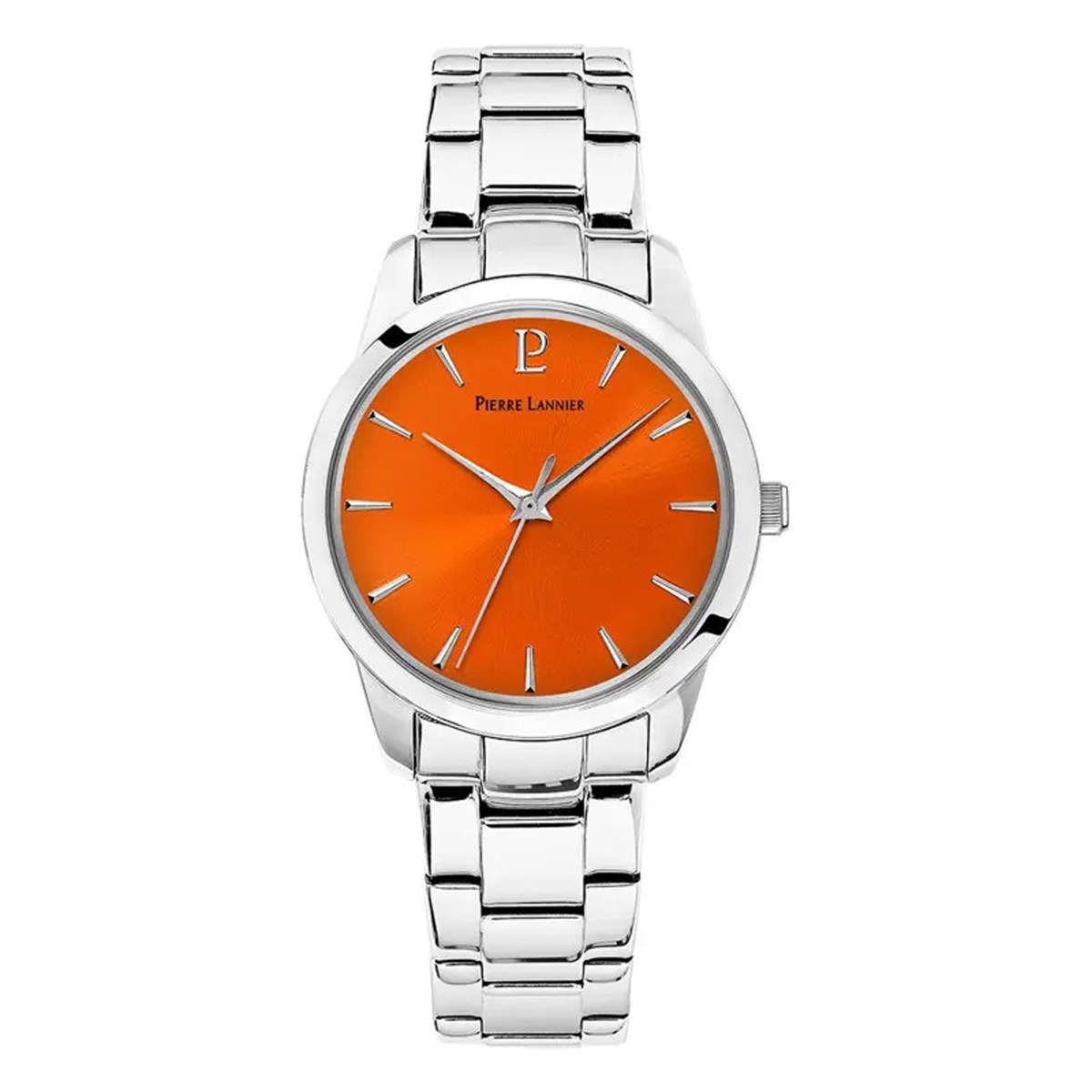 Coffret femme ROXANE Cadran orange bracelet acierPierre Lannier x Les Interchangeables Edition Limitée