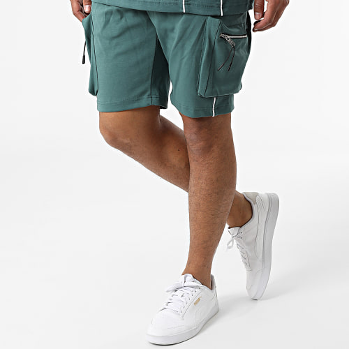 Ensemble Tee Shirt Oversize Short Jogging Y258UST Vert