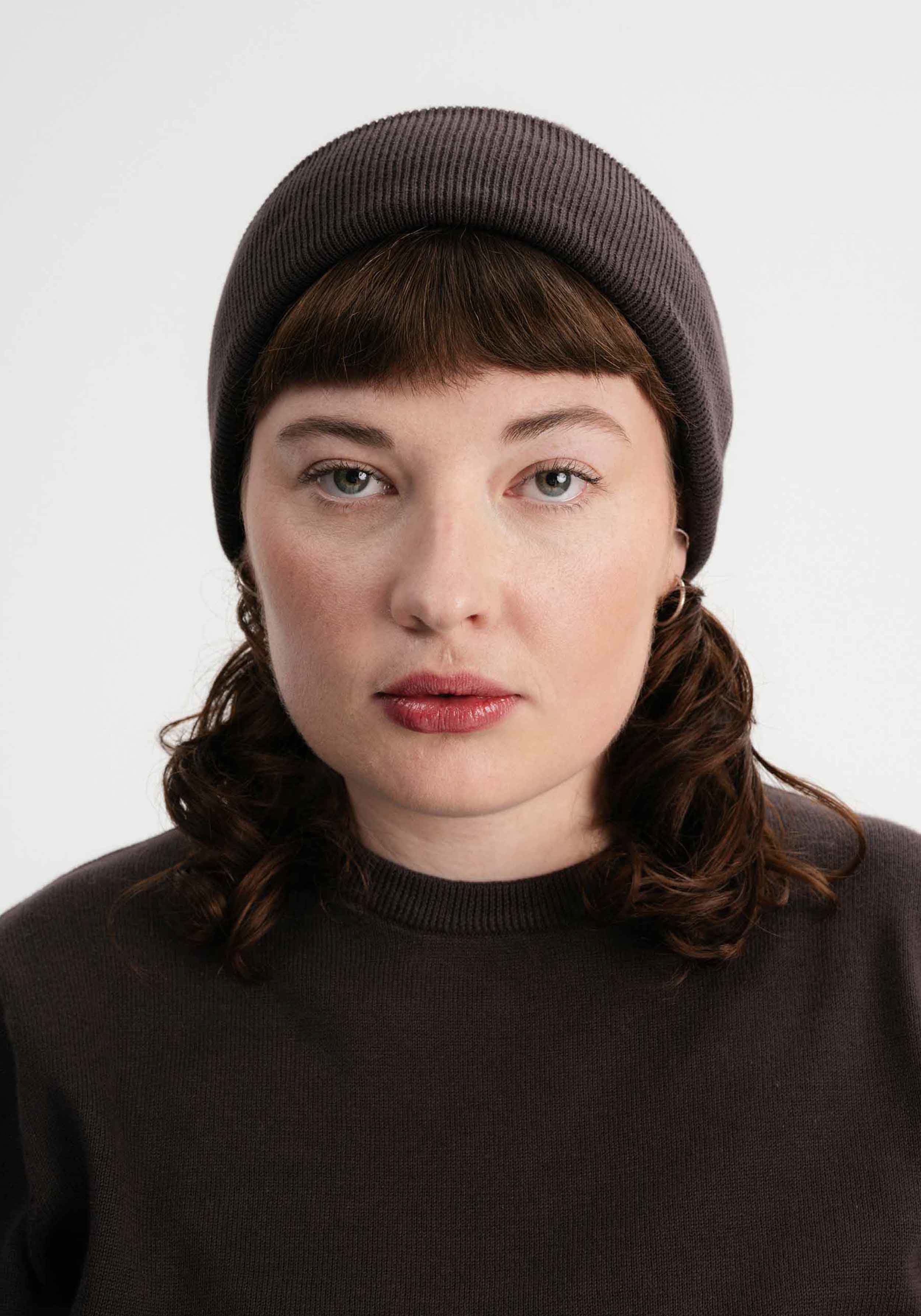 Mela Feinstrickmütze Himmat Dark Brown