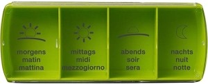 ANABOX Medidispenser compact Tagesbox grün, D/F/I