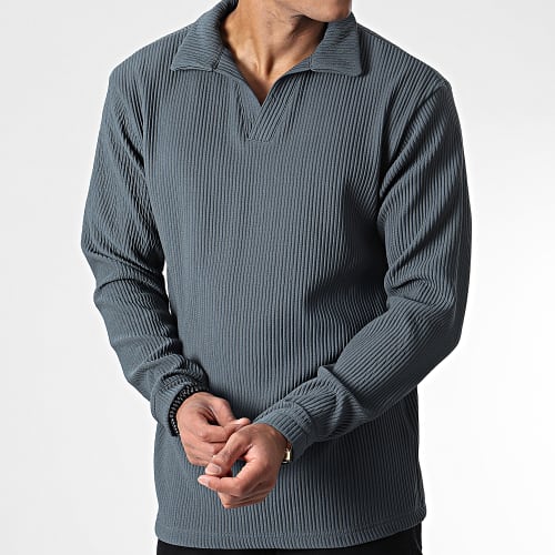 Polo Manches Longues TS-024 Gris Anthracite