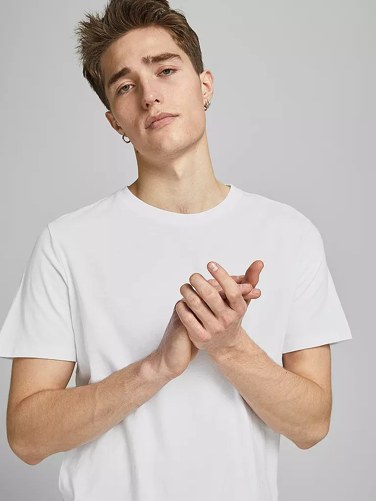 JACK & JONES T-Shirt JJENOA  weiss
