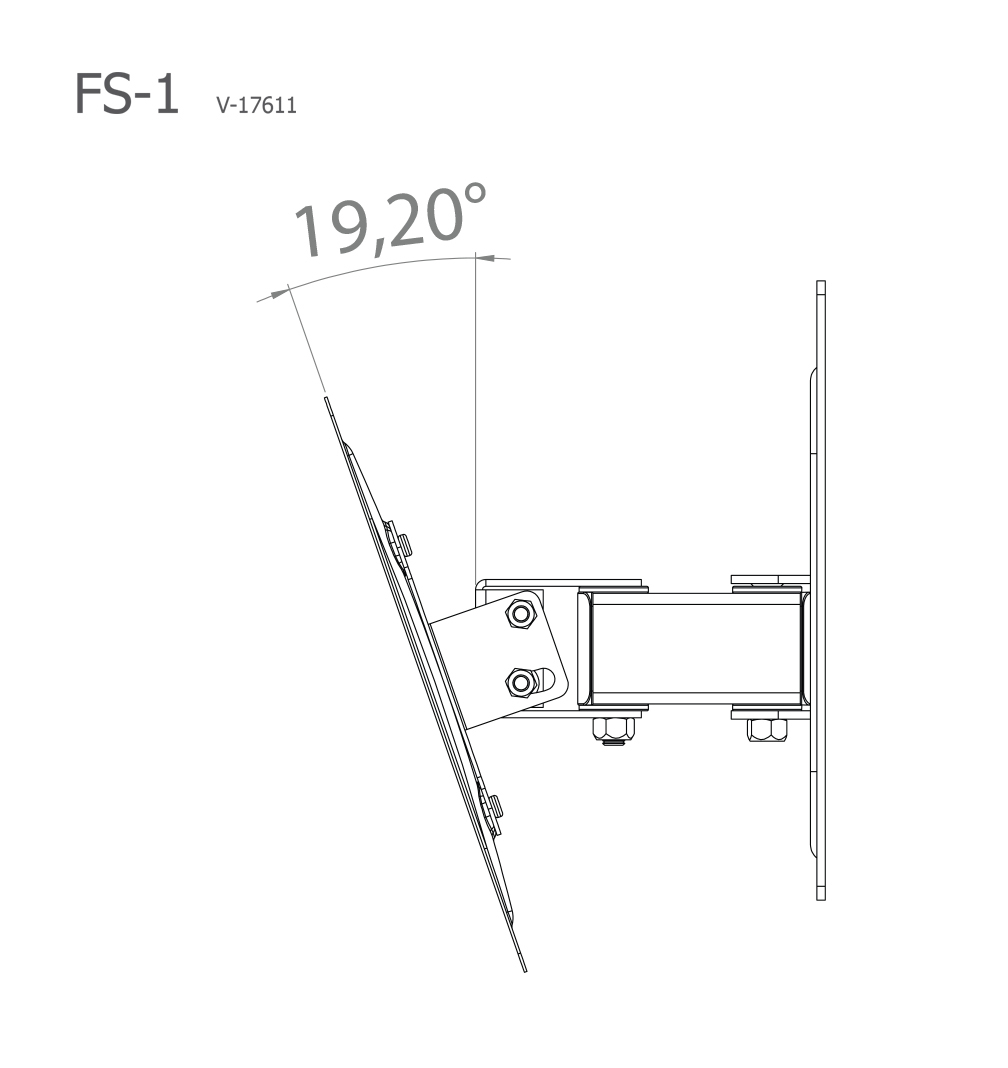 TV-Wandhalterung FS 1 - silber - Aluminium