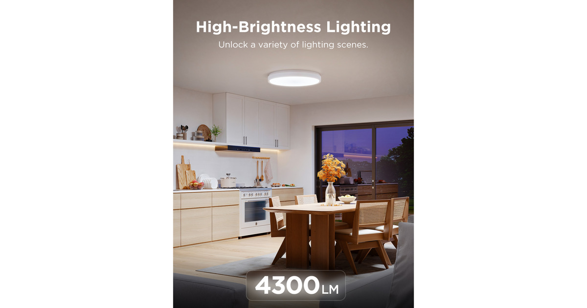 GoveeSmart Ceiling Light Pro lamp  (Wit, Ø 38 cm, 2,4GHz wifi, Bluetooth)