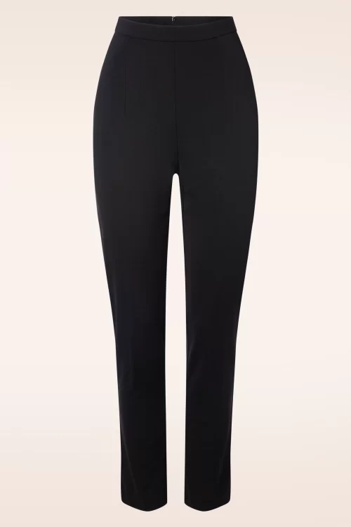 Glamour Bunny Business Babe Lena Lynn travel trousers in zwart
