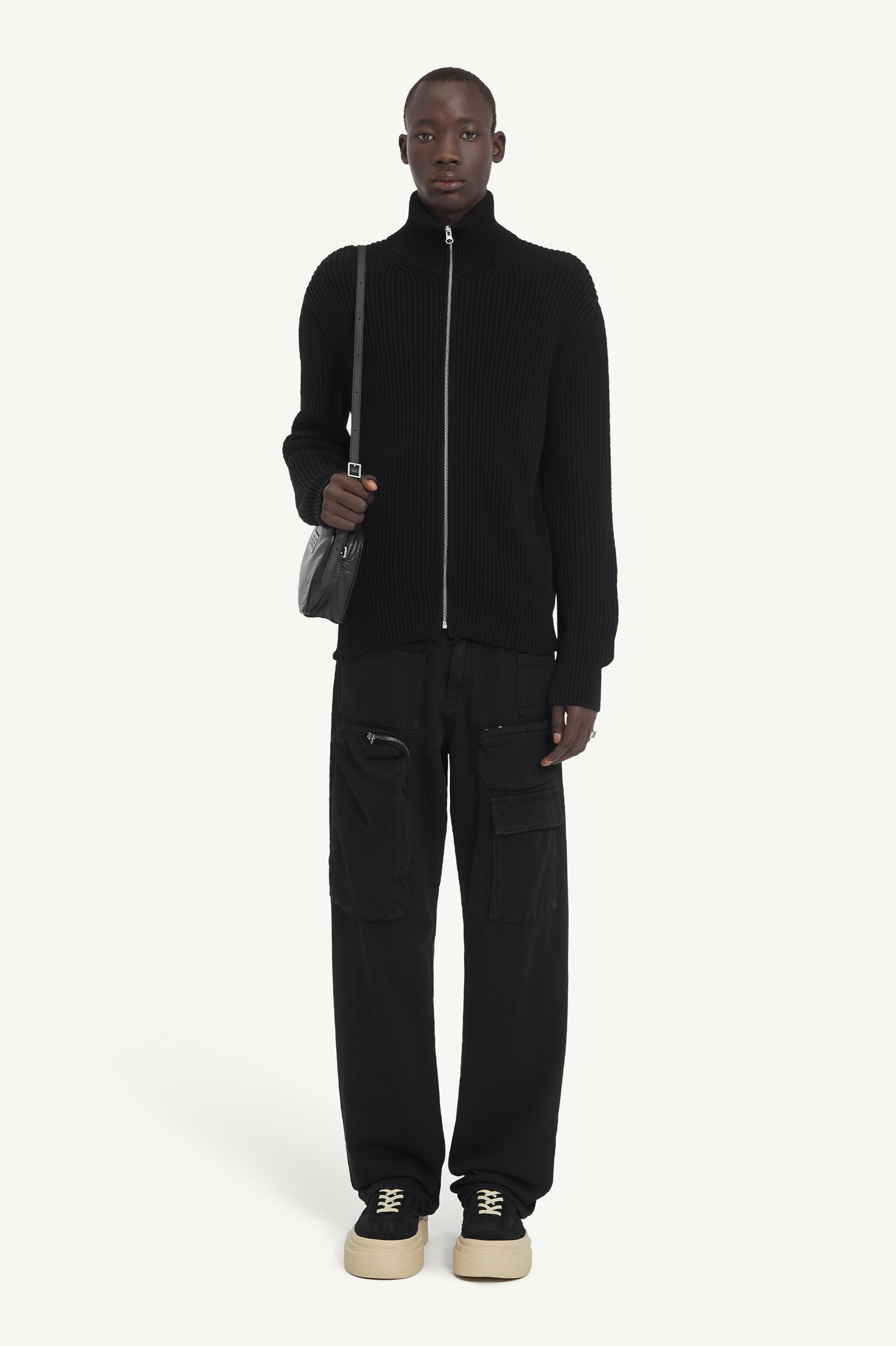 Veste de sport en maille côtelée
