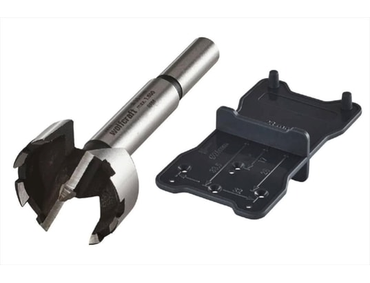 WOLFCRAFT - Coffret embouts de fraisage Kit avec gabarit et fraise diam.35 mm