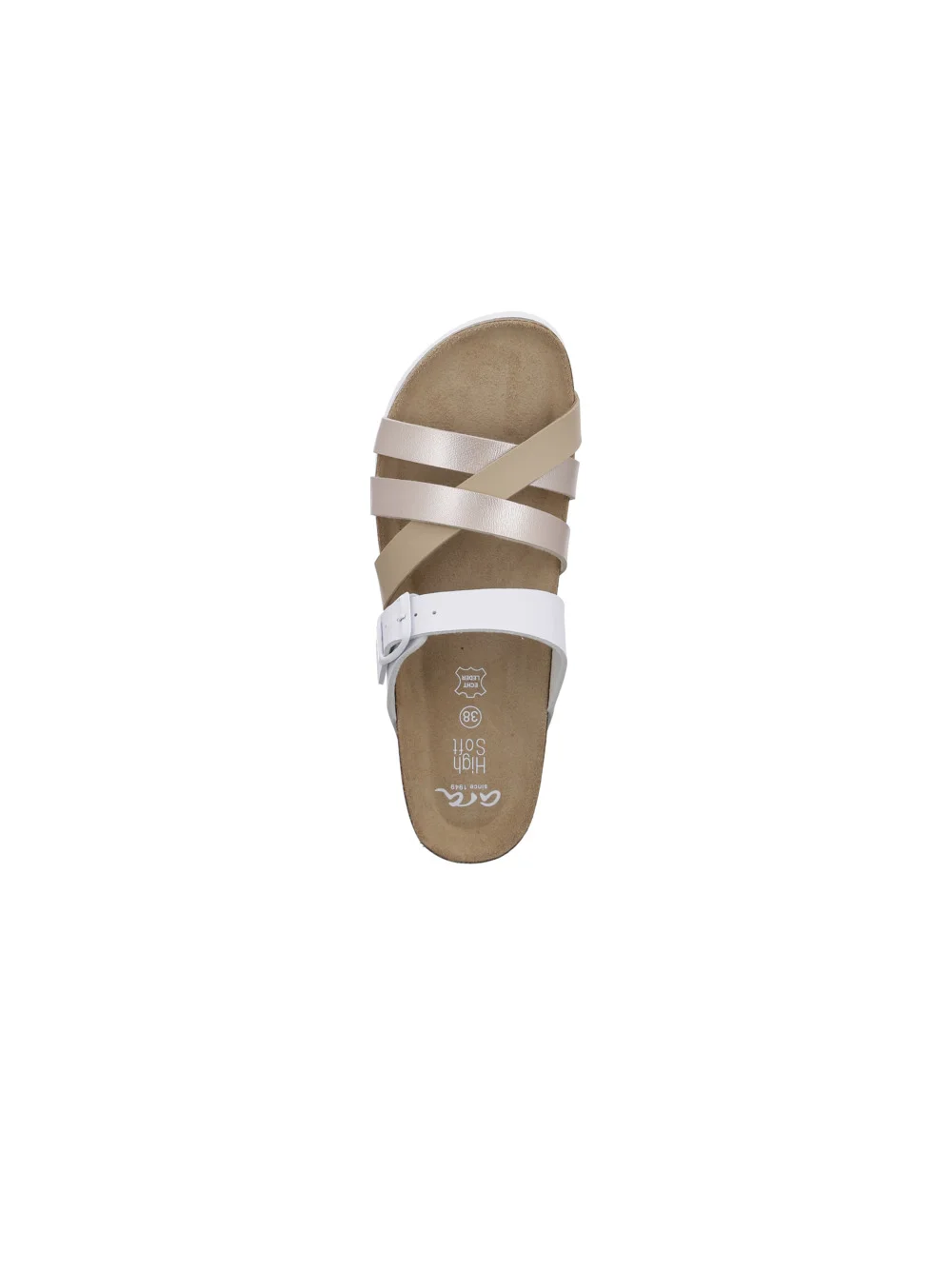 Pantoletten Bali beige weiß