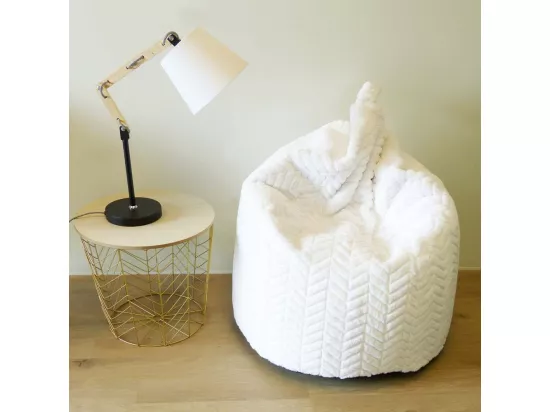 Poire intérieur en polyester Charlie 80 x 100 cm Blanc