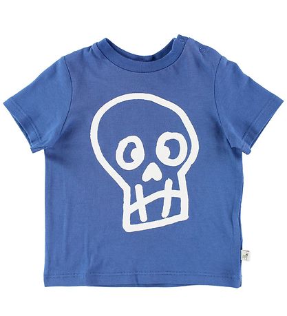 Stella McCartney Kids T-Shirt - Blau m. Schädel