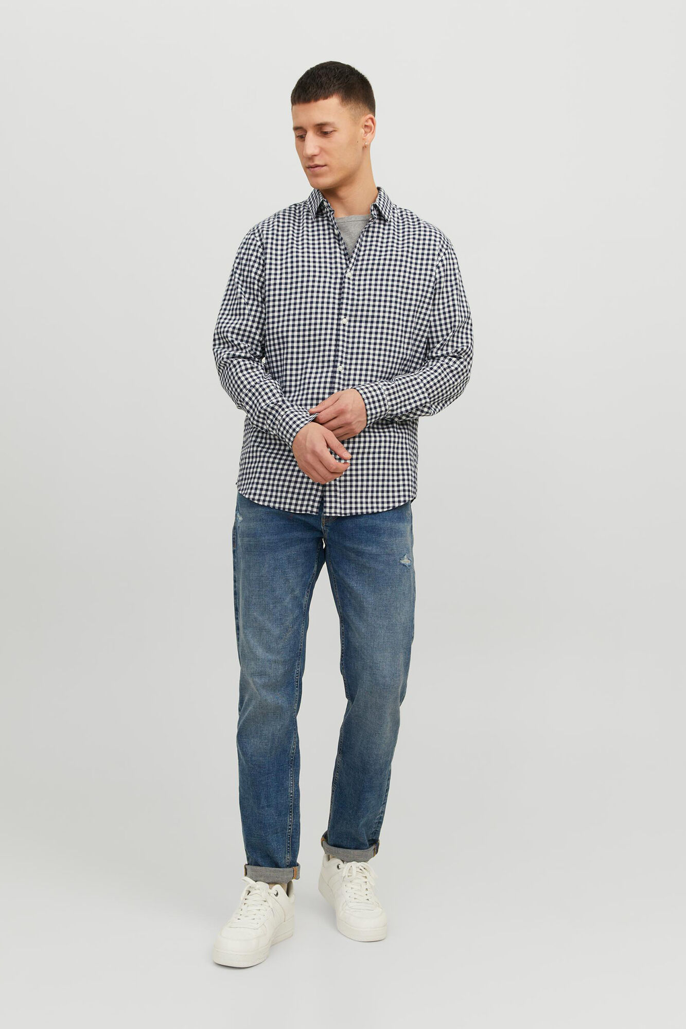 Camisa xadrez de sarja
