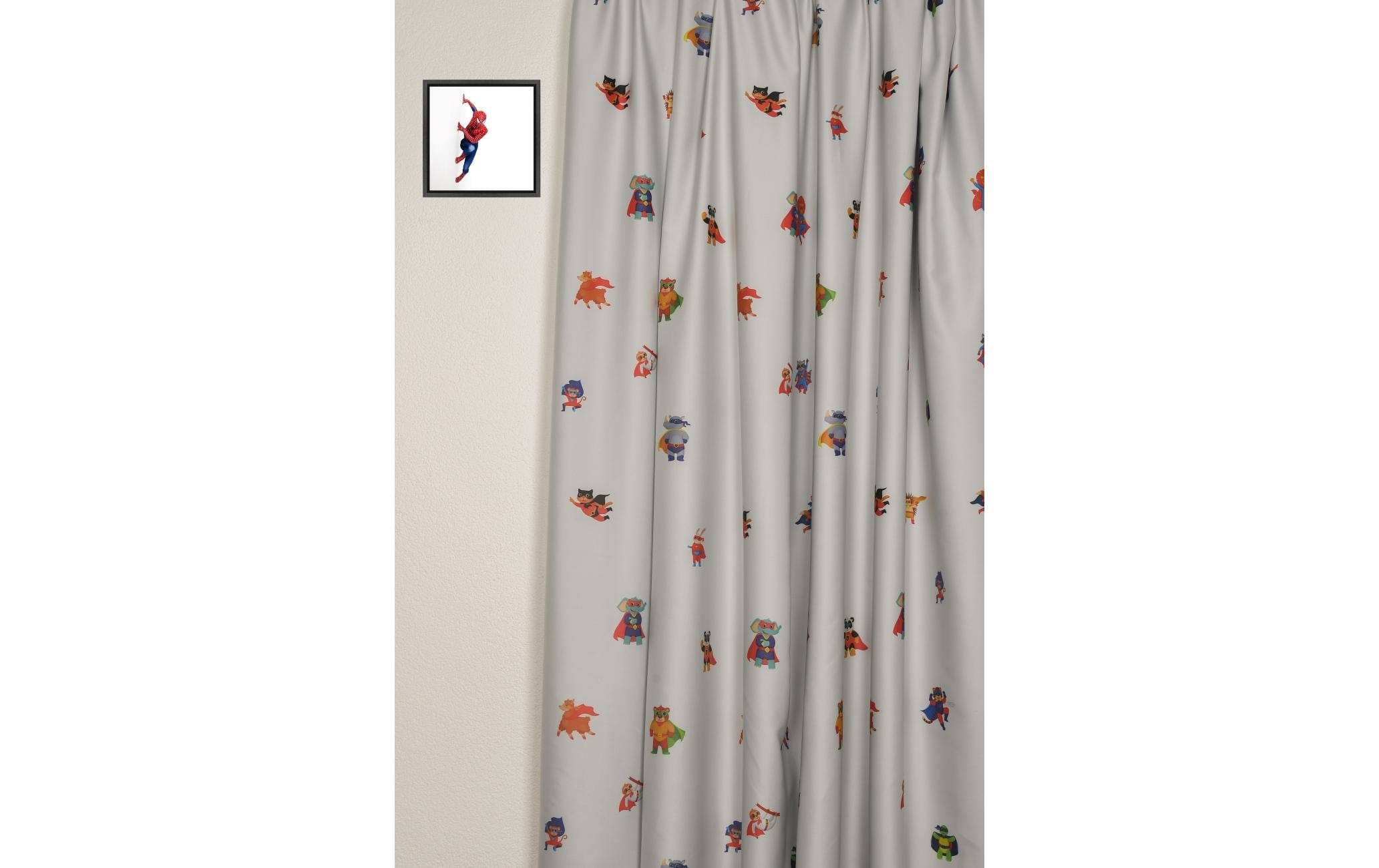 Kindervorhang.ch Vorhang »Little Heros 140 cm x 260 cm« Hakenaufhängung 1 Stk. tlg.
