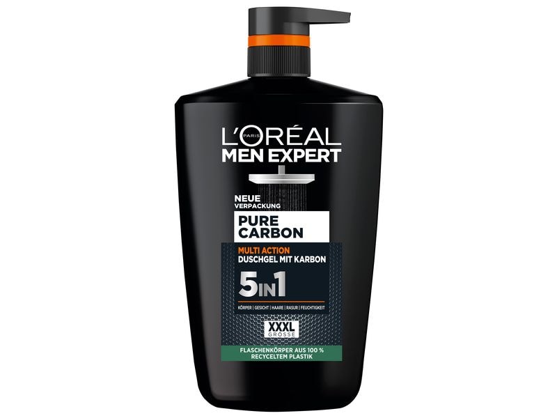 L'Oréal Men Expert Shampoo Men Expert Carbon 1000 ml Duschgel reinigt Haut und Körper optimal und pflegt gleichzeitig