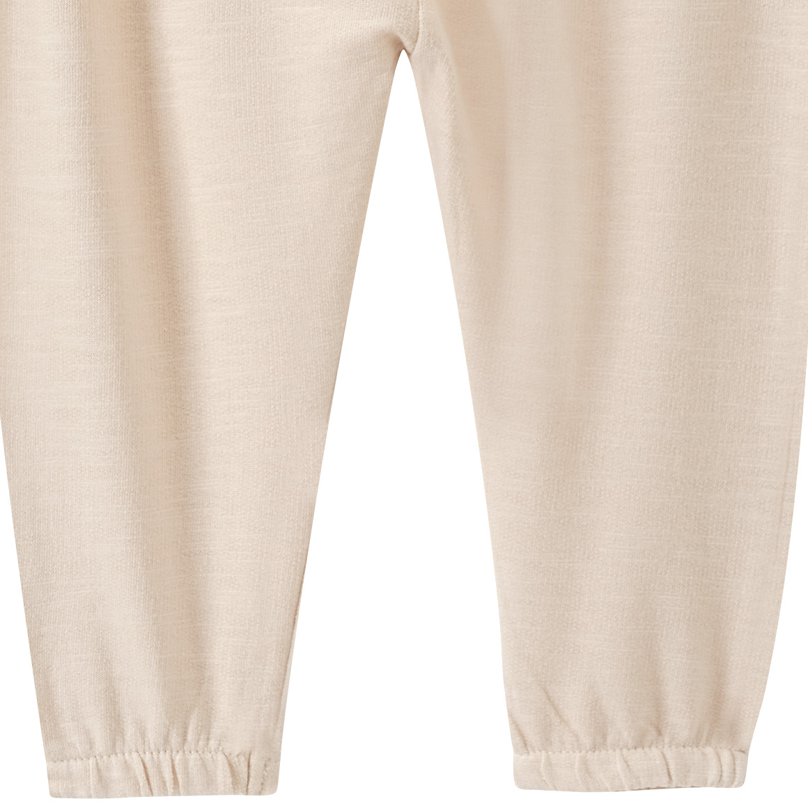 Topomini Baby Jogginghose mit Spitzen-Einsatz beige