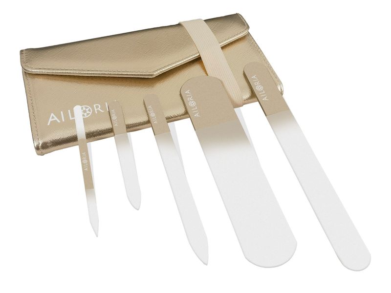 Ailoria Nagelfeile Contour Luxe Gold Glas-Nagelfeilenset