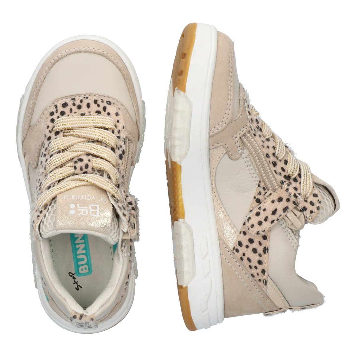 Nina Noa - Lage Sneakers Bunnies Beige