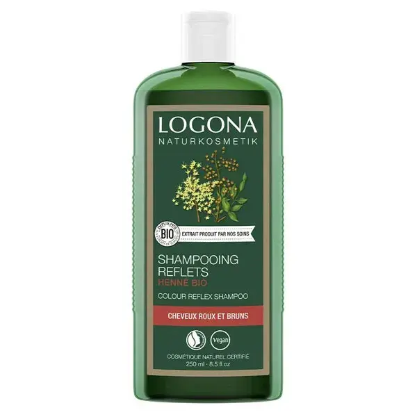 Logona Soins Capillaires Shampoing Color Reflex au Henné Bio 250ml