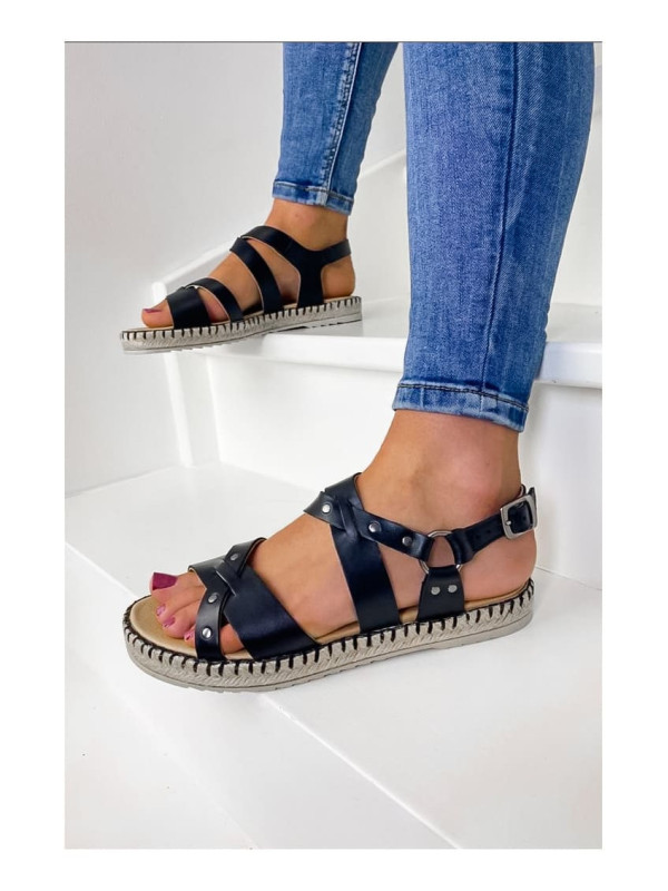 MKD - Sandales Gomara Noires