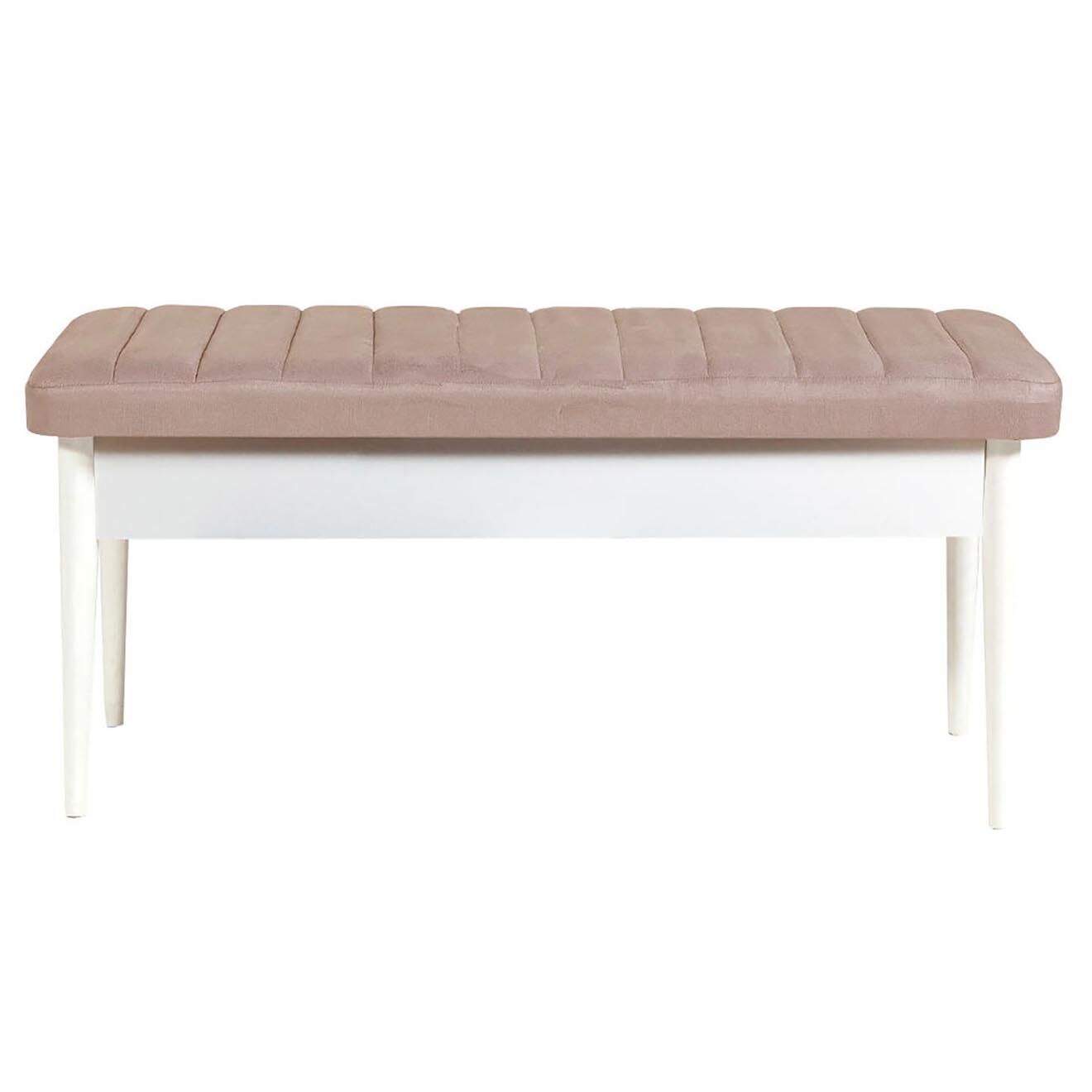 Homitis Ensemble Table + 2 Chaises + 2 Bancs Vina blanc/gris